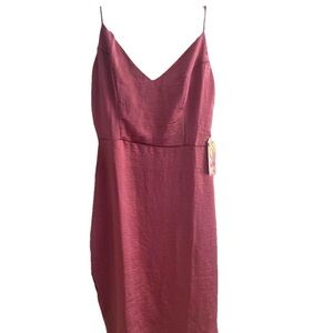 NWT Justify Rose Midi Dress with Spaghetti Straps